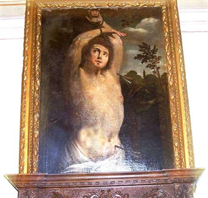 Dipinto del martirio di San Sebastiano